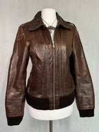 Dark Brown Real Leather Jacket