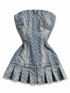 MISBHV Denim Monogram Mini Dress