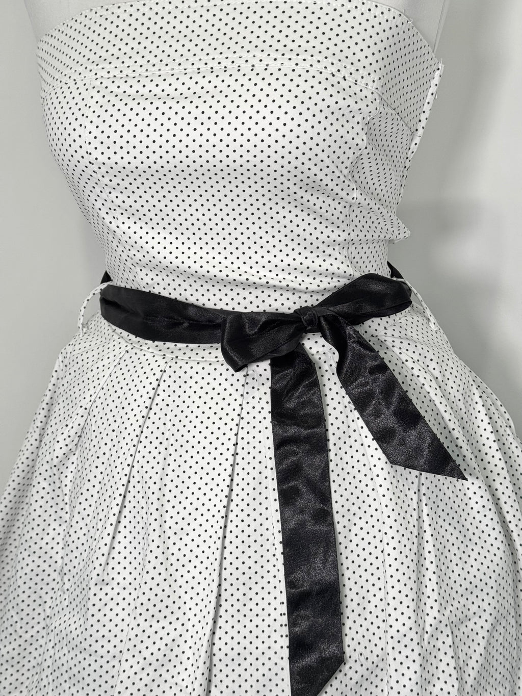 Vintage Polka dot bubble dress with cute bow belt