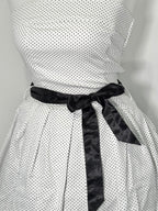 Vintage Polka dot bubble dress with cute bow belt