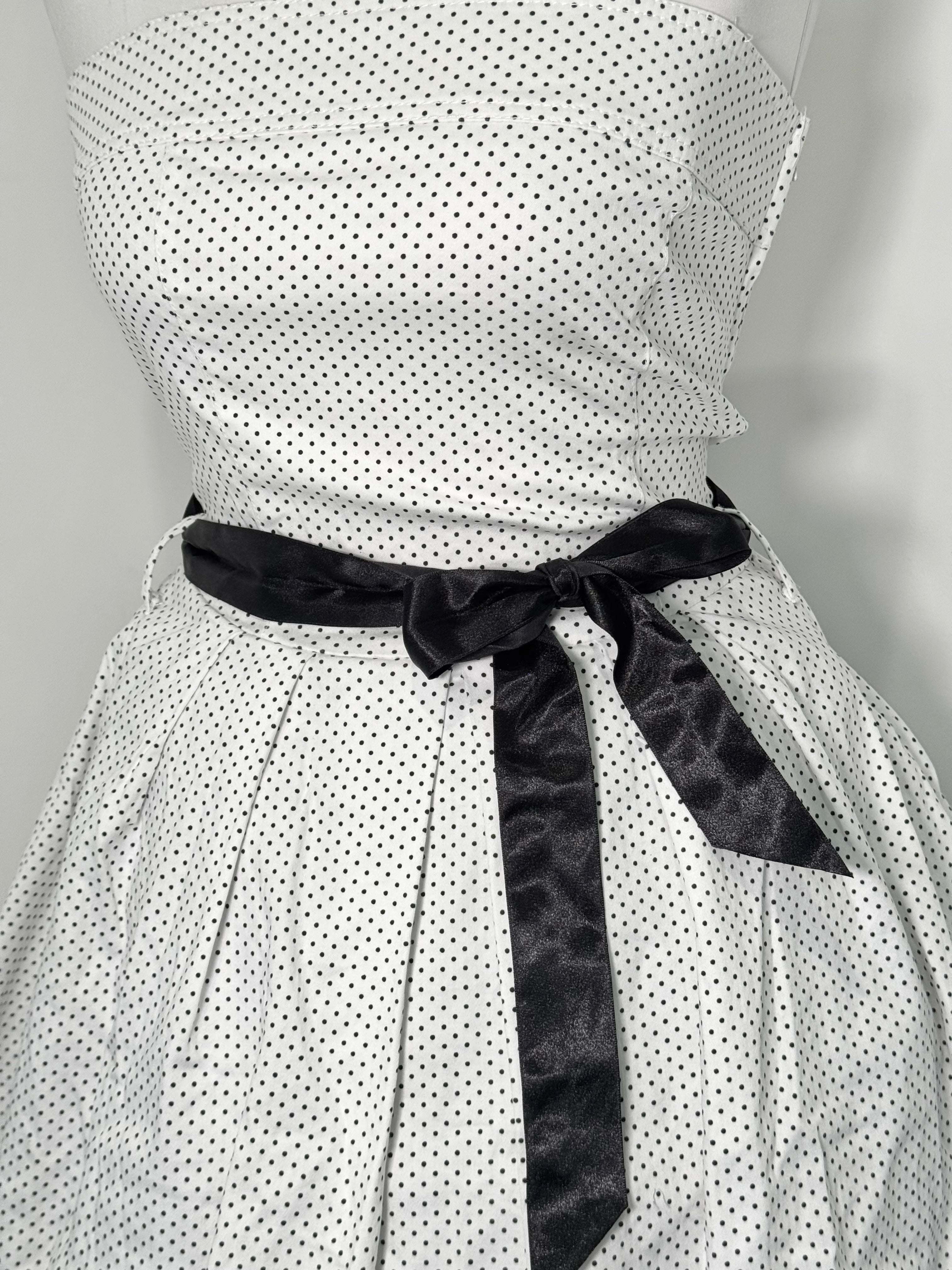 Vintage Polka dot bubble dress with cute bow belt