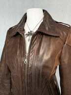Dark Brown Real Leather Jacket