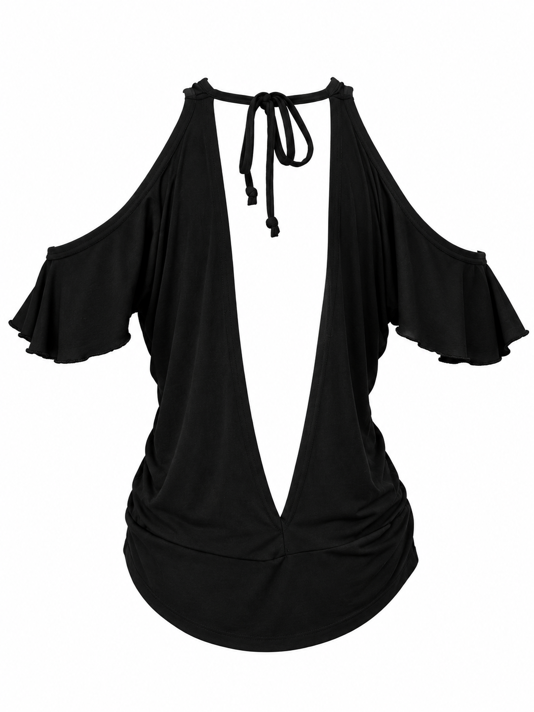 Gothic Trashy Draped Cut-Out Top