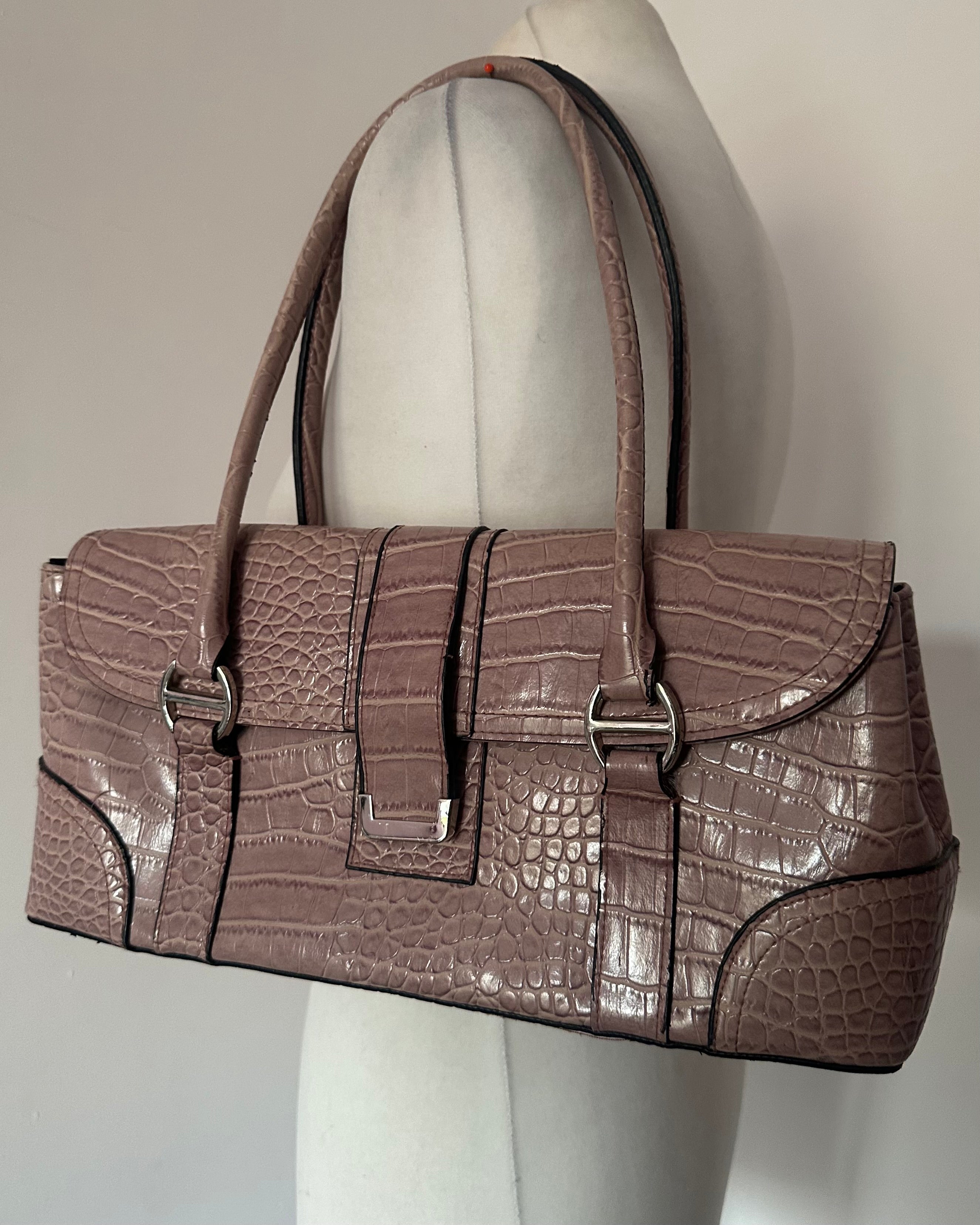 Pink leather bag