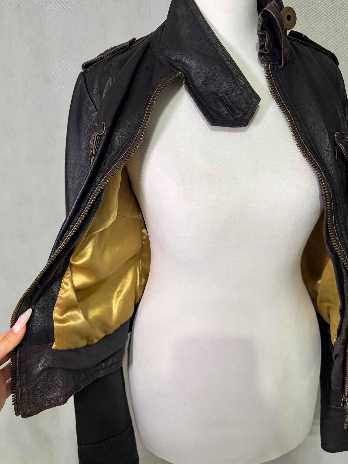 Vintage Black Real Leather Jacket