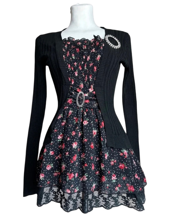 Vintage J-Fashion Floral Doll Set
