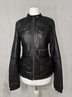 Black Utility Leather Jacket