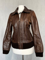 Dark Brown Real Leather Jacket