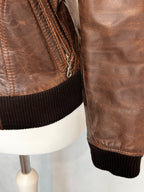 Dark Brown Real Leather Jacket