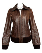 Dark Brown Real Leather Jacket