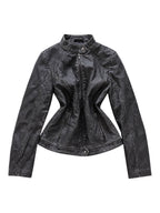 Avant Garde Grey Leather Jacket