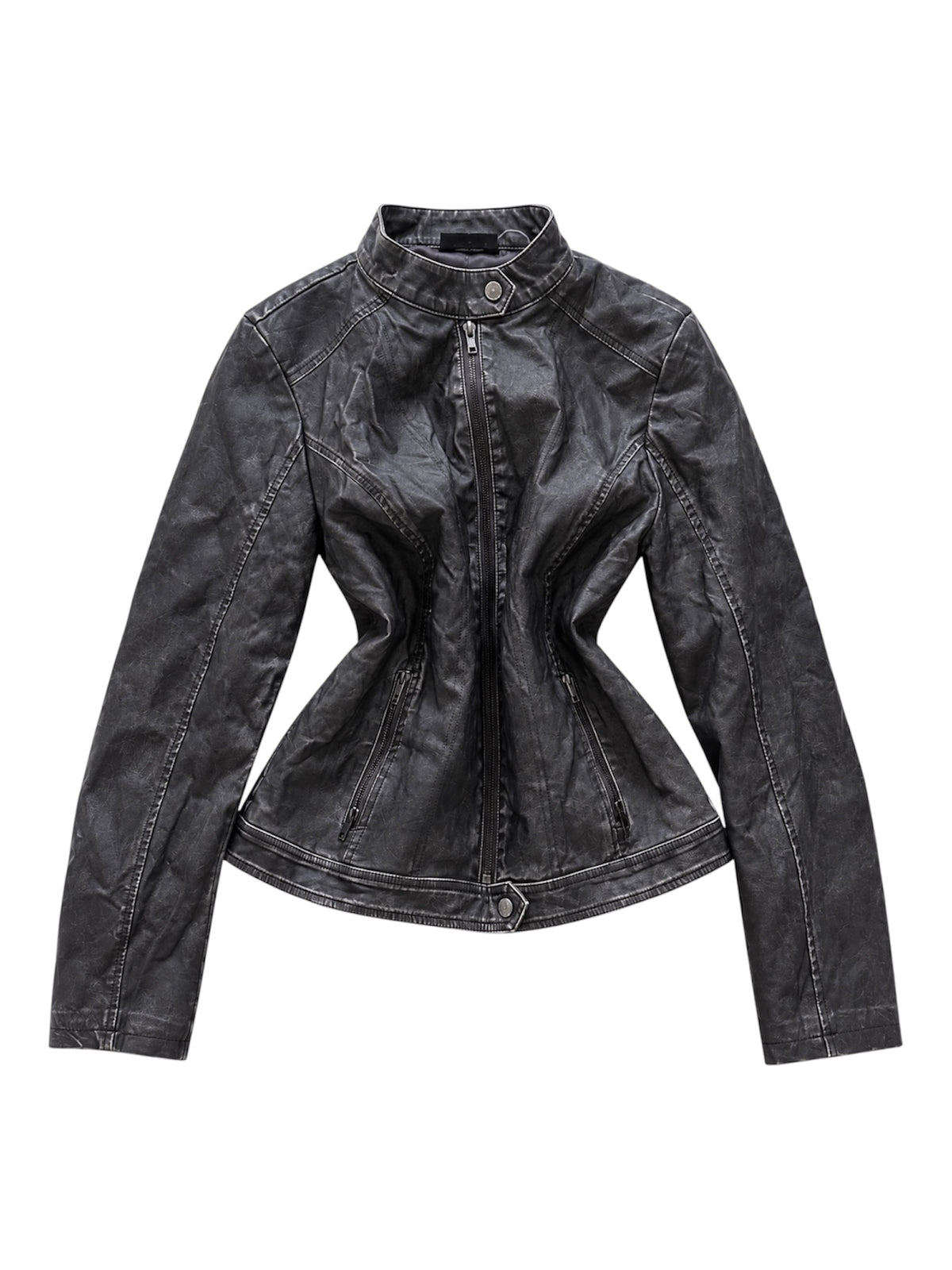 Avant Garde Grey Leather Jacket
