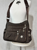 Dark Brown Utility Shoulder Bag
