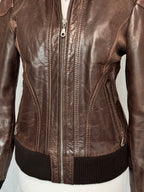 Dark Brown Real Leather Jacket