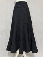 Black Pleated Maxi Skirt