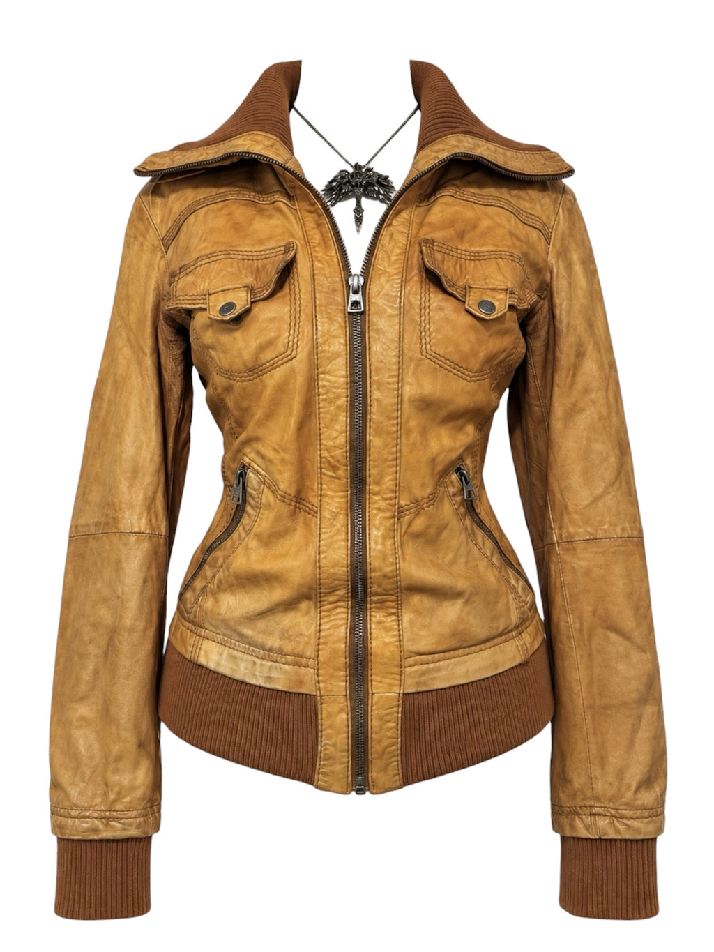 Vintage Shearling Leather Jacket