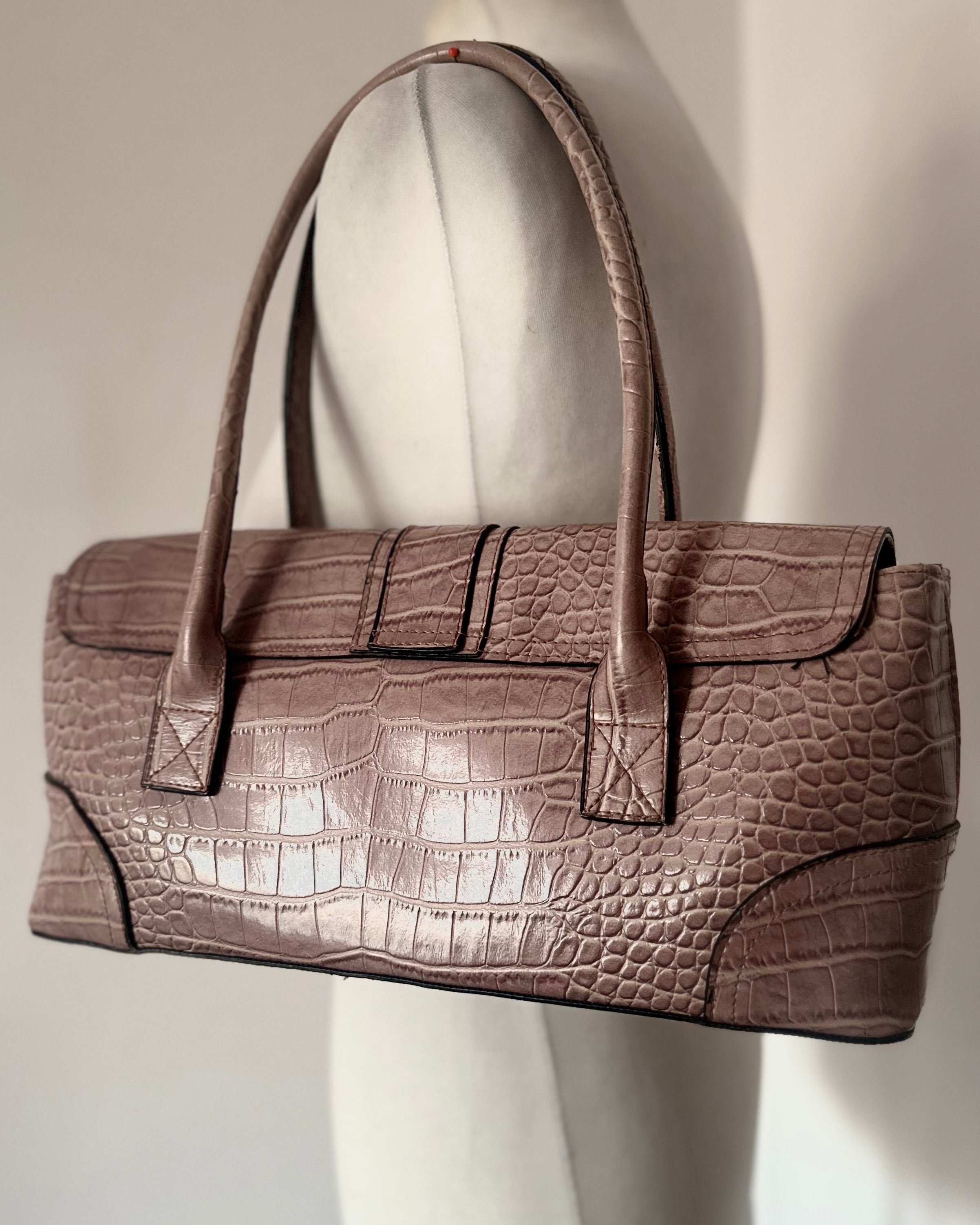 Pink leather bag