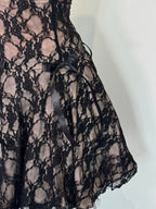 Gothic Romance Black Lace Strapless Dress