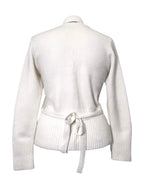 Cream Coquette Rosette Knit Sweater