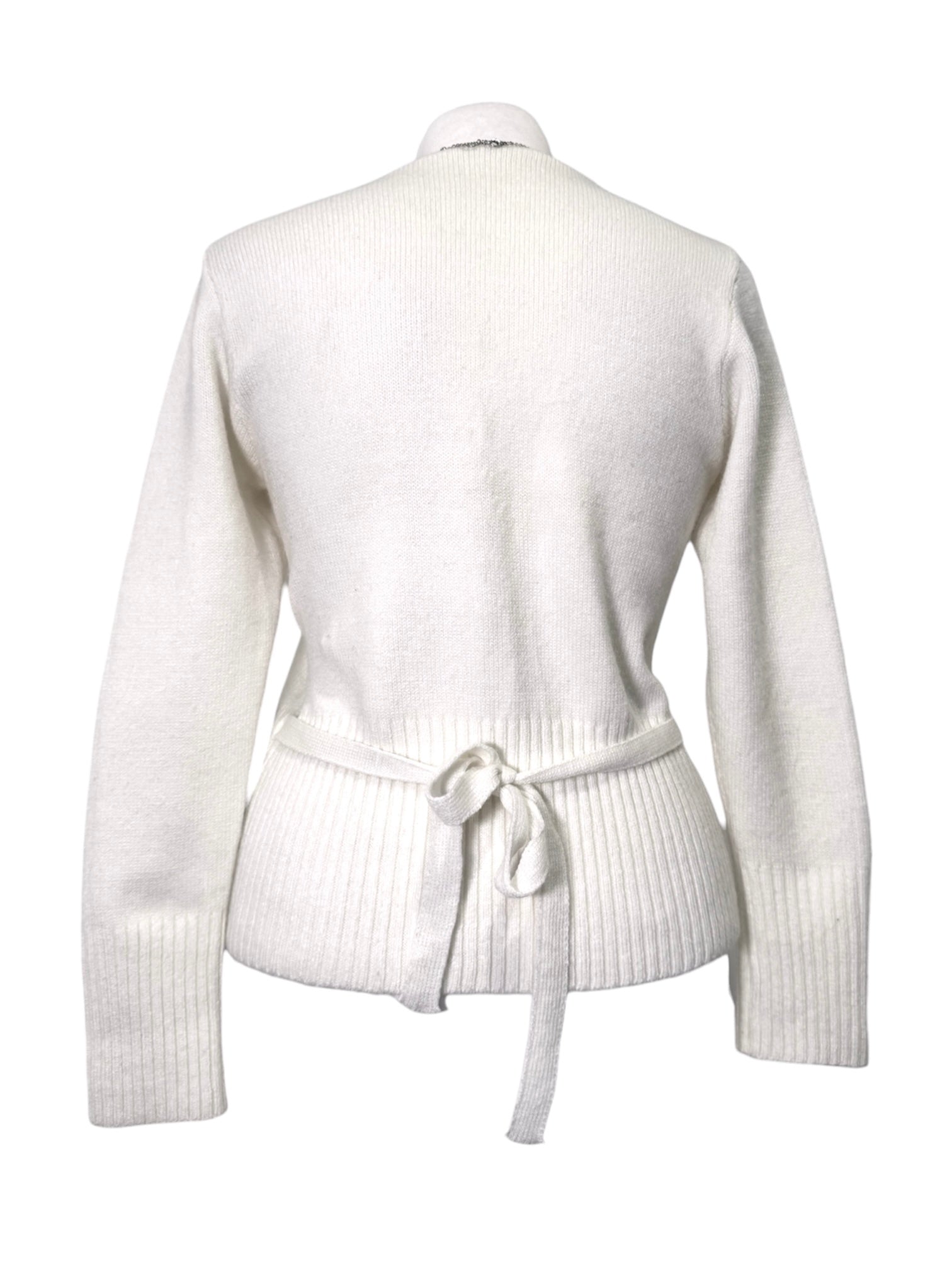 Cream Coquette Rosette Knit Sweater