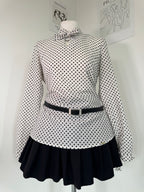 Vintage 60s preppy Polka dot elegant shirt
