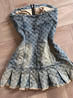 MISBHV Denim Monogram Mini Dress