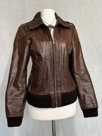 Dark Brown Real Leather Jacket