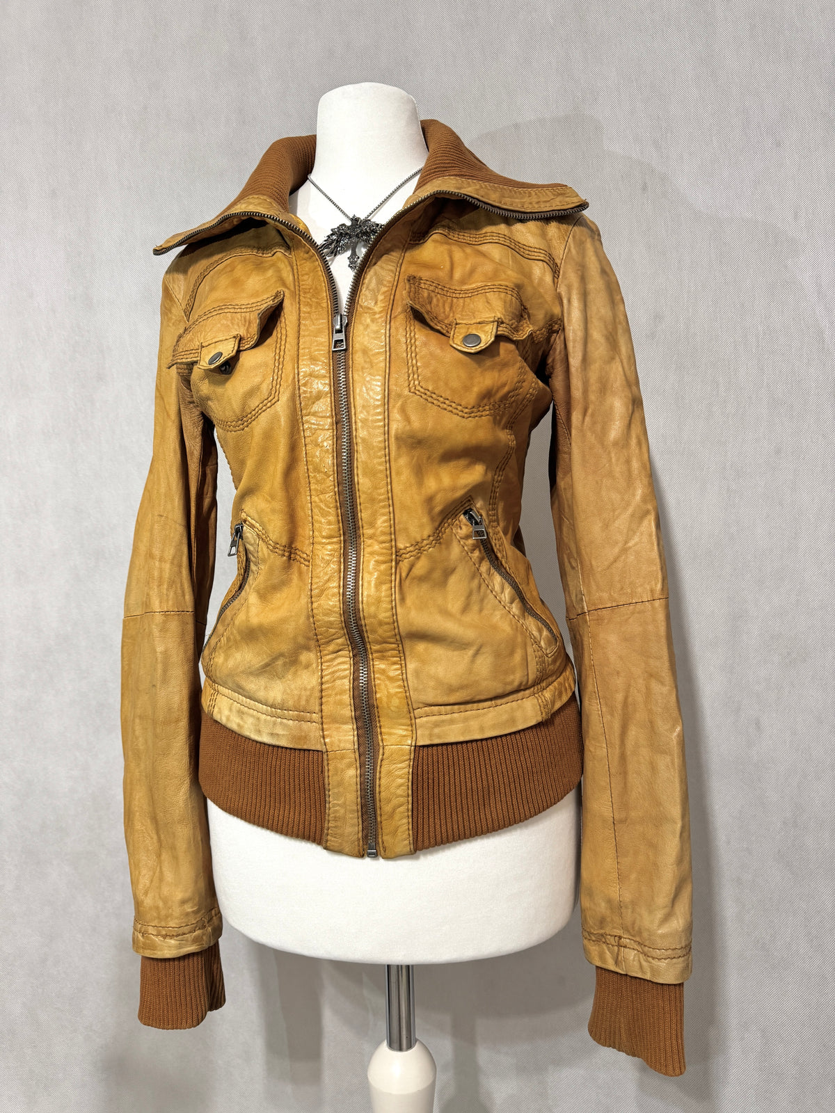 Vintage Shearling Leather Jacket