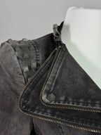 Acid Wash Gothic Biker Jacket