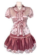 Pink polka dot set (shirt & bubble skirt)