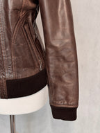 Dark Brown Real Leather Jacket