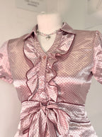 Pink polka dot set (shirt & bubble skirt)