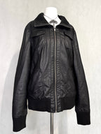 Black faux leather jacket