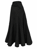 Black Pleated Maxi Skirt