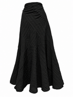 Black Pleated Maxi Skirt