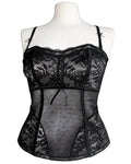 Dark lace corset top