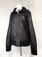 Black faux leather jacket