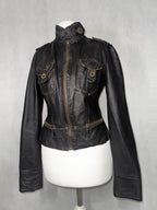 Vintage Black Real Leather Jacket