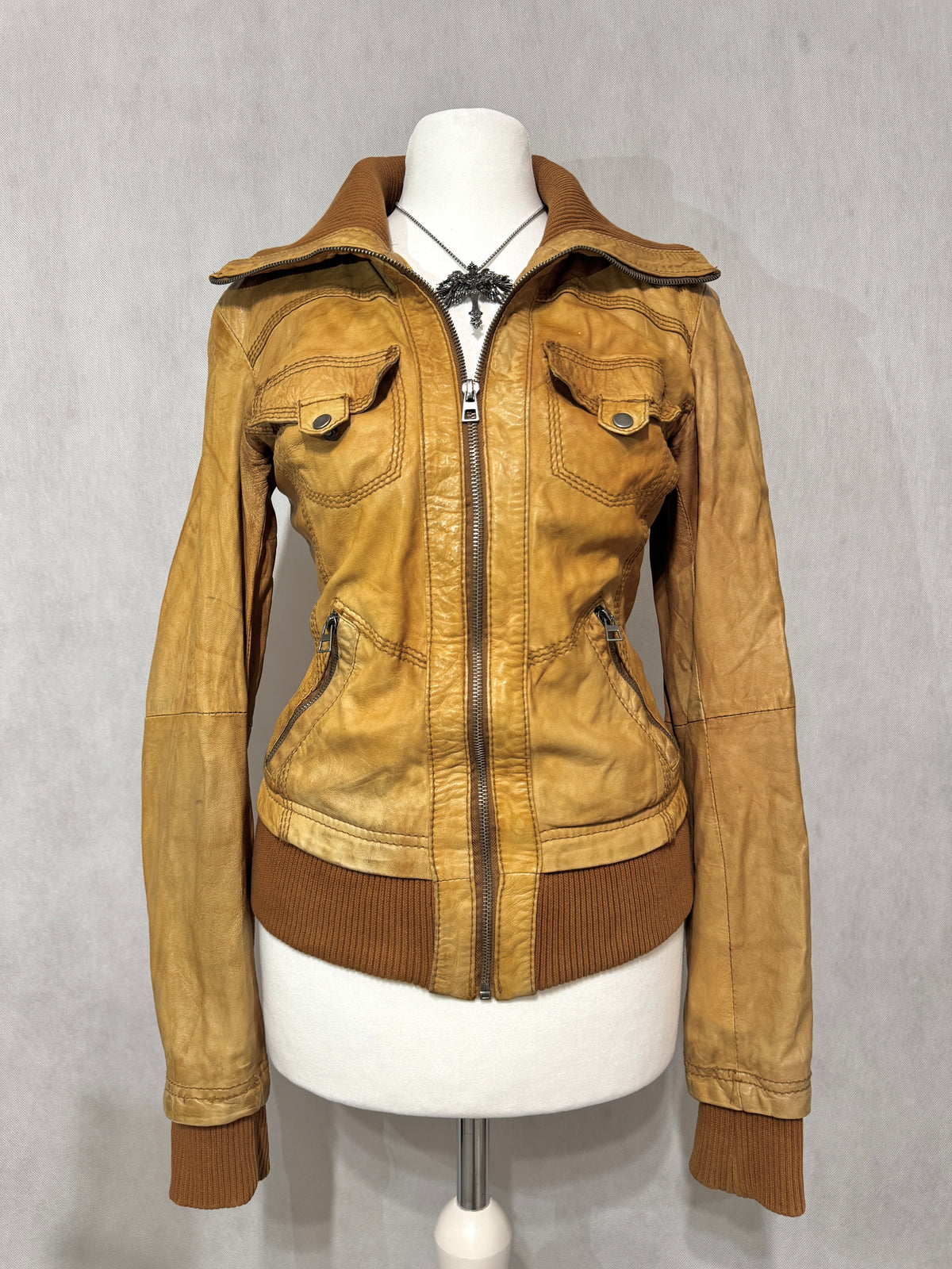 Vintage Shearling Leather Jacket