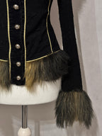 Gothic Vintage Faux-Fur Trim Jacket