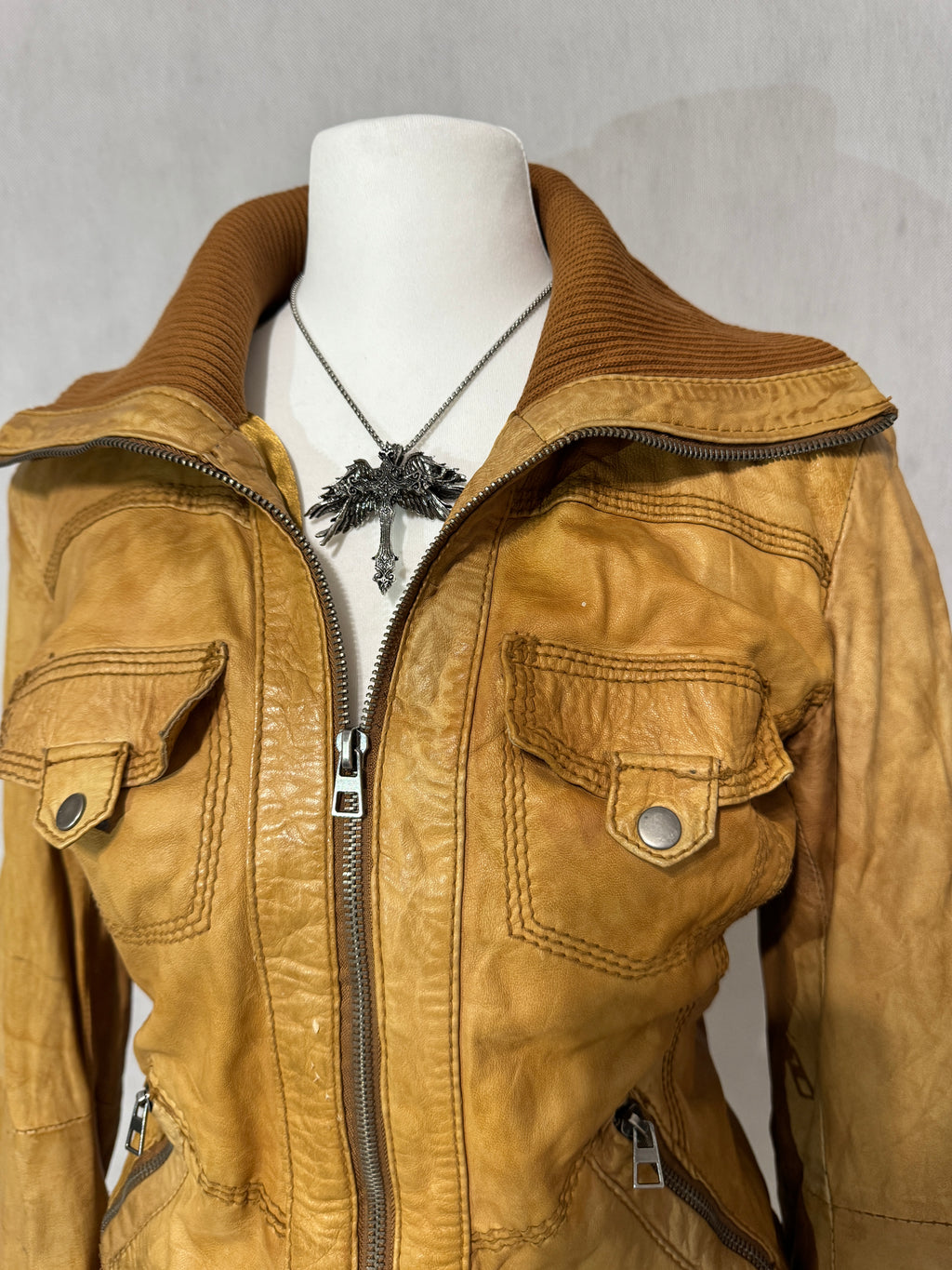 Vintage Shearling Leather Jacket