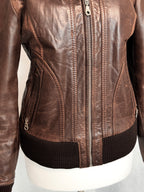 Dark Brown Real Leather Jacket