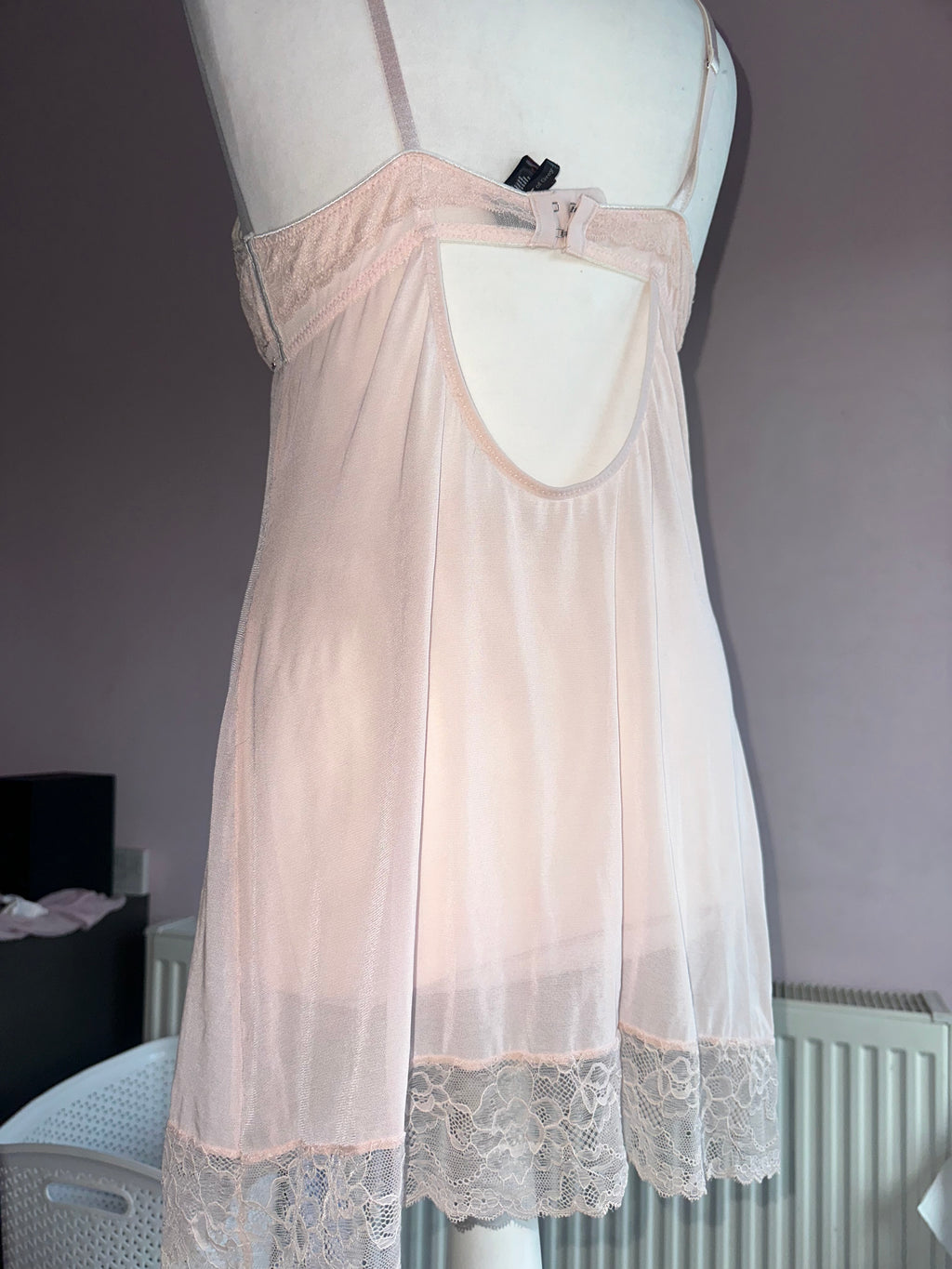 Pastel pink light babydoll top