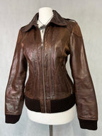 Dark Brown Real Leather Jacket