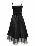 Black Rose Draped Midi Dress