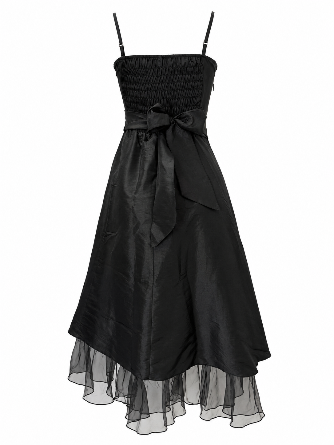 Black Rose Draped Midi Dress
