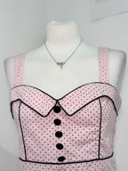 Hell Bunny Pink Polka Dot Rockabilly Dress