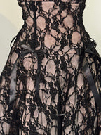 Gothic Romance Black Lace Strapless Dress