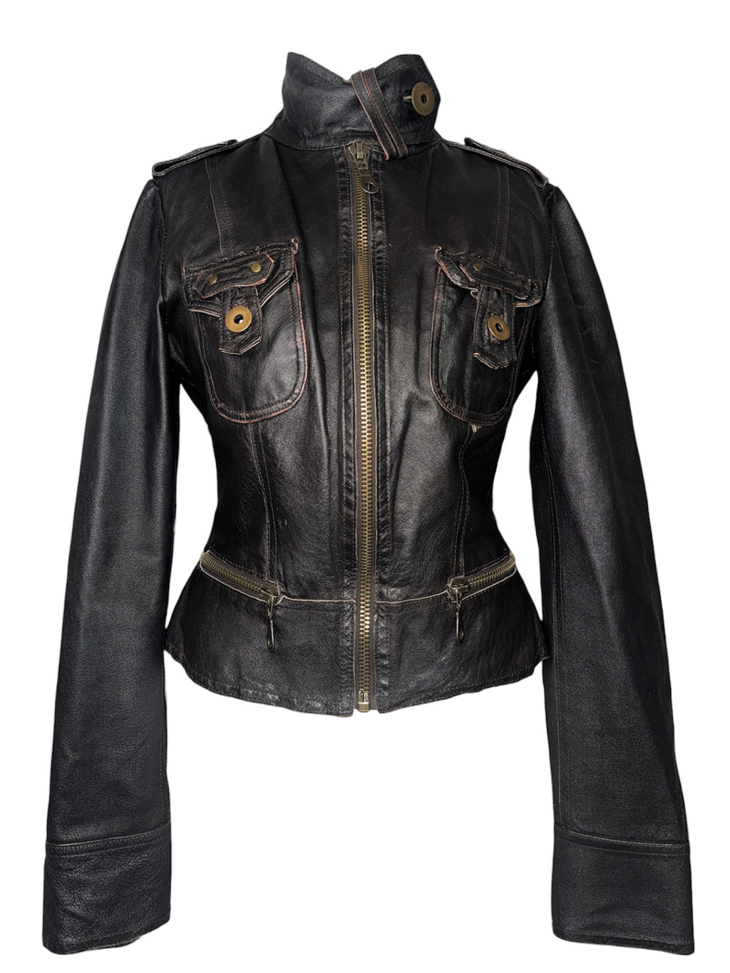 Vintage Black Real Leather Jacket