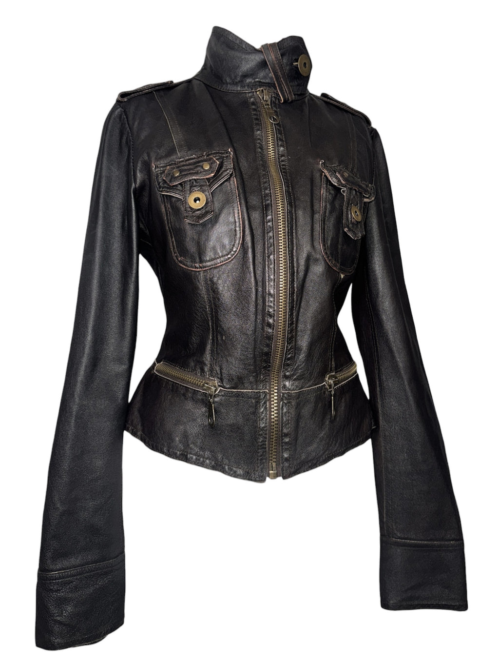 Vintage Black Real Leather Jacket